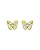 Bloomingdale's Marc & Marcella Diamond Butterfly Stud Earrings In 18k Gold Plated Sterling Silver, 0.20 Ct. T.w. - 100% Exclusive