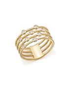 Bloomingdale's Diamond Multi Row Cable Ring In 14k Yellow Gold, 0.25 Ct. T.w. - 100% Exclusive