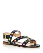 Moschino Mirror Embellished Strappy Slingback Sandals
