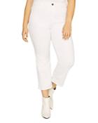 Sanctuary Curve Modern High-rise Straight-leg Jeans In Angeleno White
