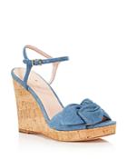 Kate Spade New York Women's Janae Chambray Platform Wedge Sandals