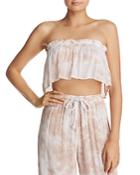 Tiare Hawaii Flutter Strapless Cropped Top