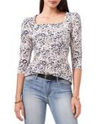 Vince Camuto Snake Print Square Neck Top
