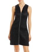 Proenza Schouler White Label Faux Leather Smocked Zip Dress
