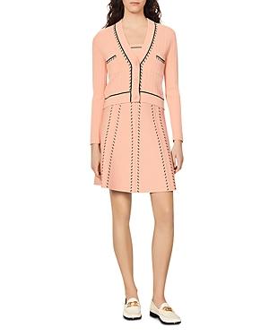 Sandro Auxane Embroidered Cardigan