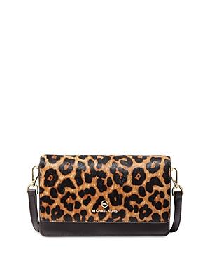 Michael Michael Kors Jet Set Charm Small Leopard Print Calf Hair Crossbody