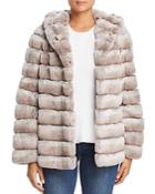 Maximilian Furs Hooded Rabbit Fur Coat - 100% Exclusive