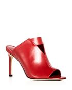 Via Spiga Women's Mira Leather High-heel Slide Sandals