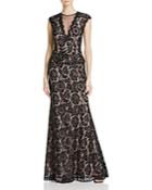 Avery G Illusion Lace Gown
