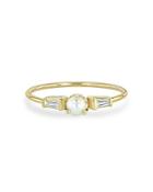 Zoe Chicco 14k Yellow Gold Cultured Freshwater Pearl & Diamond Baguette Stacking Ring