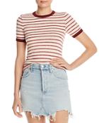 Enza Costa Striped Ringer Tee