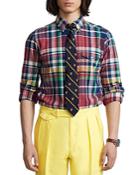 Polo Ralph Lauren Cotton Madras Plaid Custom Fit Button Down Shirt