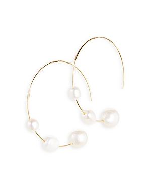 Cult Gaia Nubia Freshwater Pear Hoop Earrings