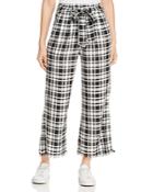 Billy T Tie-waist Plaid Cropped Pants