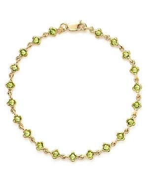 Peridot Station Bracelet In 14k Yellow Gold - 100% Exclusive