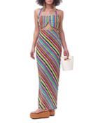 Simon Miller Piko Striped Linen Maxi Dress