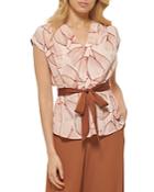 Dkny Printed Cap Sleeve Top