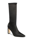 Sigerson Morrison Women's Holly Satin Pointed Toe Mid Calf Booties