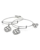 Alex And Ani Infinite Connection Expandable Wire Bangles, Set Of 2