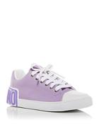 Moschino Women's Contrast Cap Toe Leather Sneakers