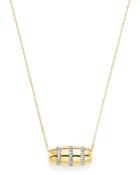 Adina Reyter 14k Yellow Gold Pave Diamond Striped Barrel Pendant Necklace, 16