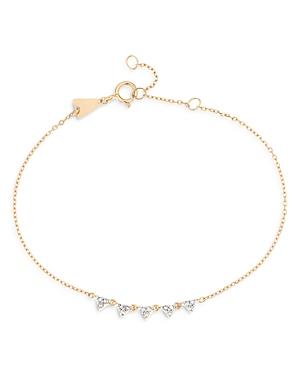 Adina Reyter 14k Yellow Gold Diamond Cluster Link Bracelet
