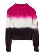 Veda Crema Dip-dyed Cable Sweater