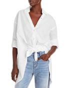 Hellessy Tollin Knotted Hem Button Front Shirt