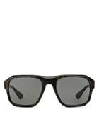 Prada Square Facet Spotted Gray Sunglasses, 55mm