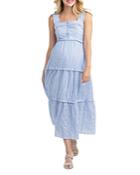 Nom Maternity Emma Tiered Striped During & After Dress