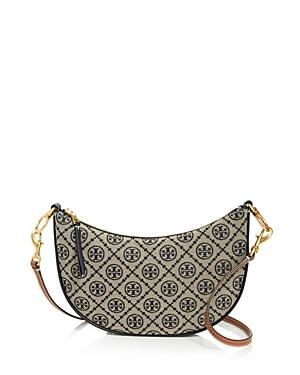 Tory Burch T Monogram Mini Jacquard Hobo Bag