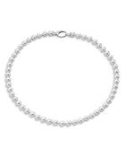 Majorica Simulated Pearl Short Strand Necklace In Rhodium Plate, 17.71