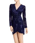 Aqua Flocked Paisley Puff-sleeve Dress - 100% Exclusive