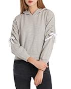 1.state Ruched Tie-sleeve Hoodie