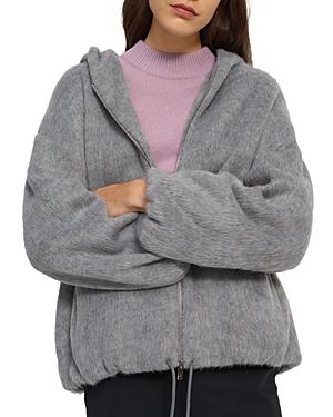 Theory Faux Fur Oversized Zip Hoodie