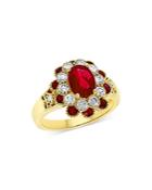 Bloomingdale's Ruby & Diamond Statement Ring In 14k Yellow Gold - 100% Exclusive