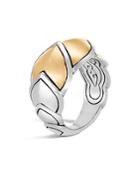 John Hardy Sterling Silver & 18k Bonded Gold Legends Naga Brushed Medium Ring