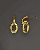Gurhan 24k Yellow Gold Single Drop Hoop Top Galahad Earrings