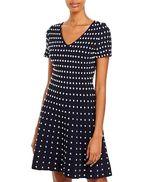 Milly Popcorn Textured Fit-and-flare Dress