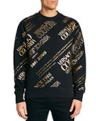 Versace Jeans Couture Warranty Label Allover Printed Sweatshirt
