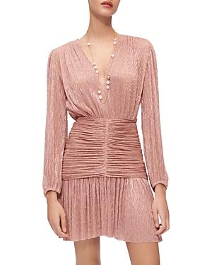 Maje Rosina Lame Ruched Dress