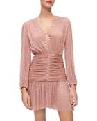 Maje Rosina Lame Ruched Dress