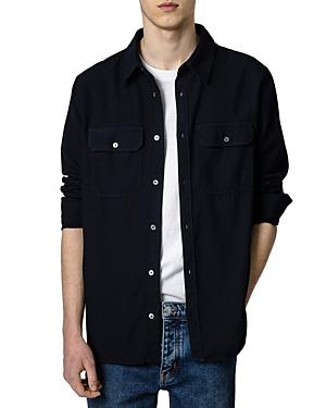 Zadig & Voltaire Stan Cotton Blend Solid Button Down Shirt