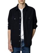 Zadig & Voltaire Stan Cotton Blend Solid Button Down Shirt