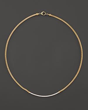 John Hardy Women's Classic Chain 18k Gold Diamond Pave Station Mini Chain Necklace, 18