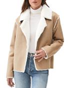 Michael Stars Kit Faux Shearling Notch Collar Jacket