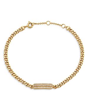 Ajoa By Nadri Wythe Three Row Pave Bar Curb Chain Bracelet