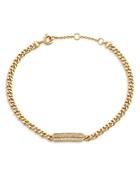 Ajoa By Nadri Wythe Three Row Pave Bar Curb Chain Bracelet