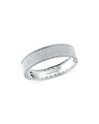 Roberto Coin 18k White Gold Florentine Diamond Pave Bangle Bracelet