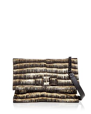 Salvatore Ferragamo Viva Textured Leather Shoulder Bag